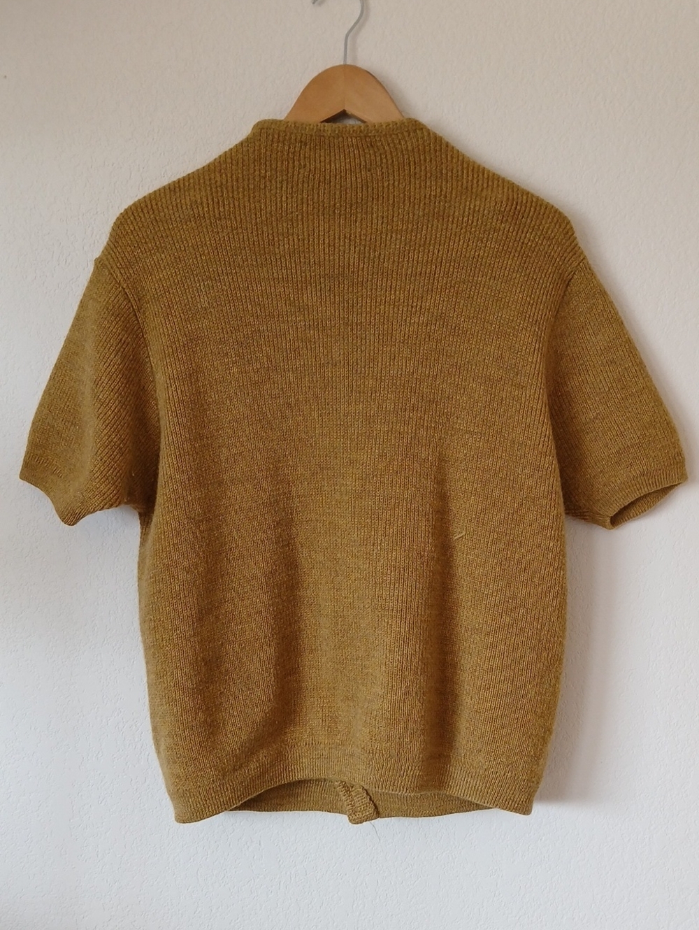 Vintage Thunderbird Columbia Knit Wool Short Sleeve Cardigan Sweater 50s 60s - Picture 5 of 6